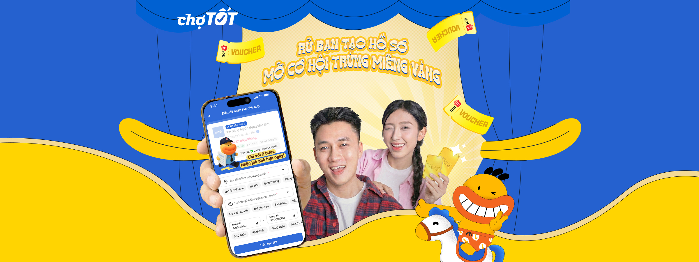 Việc tới tay, đi làm ngay