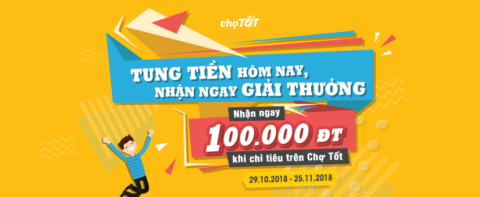 TUNG TIỀN HÔM NAY, NHẬN NGAY GIẢI THƯỞNG