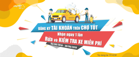 Đăng ký tài khoản, nhận ngay 1 lần rửa & kiểm tra xe!