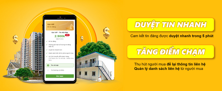 ĐẶC QUYỀN CHO GÓI VIP: TÍNH NĂNG DUYỆT TIN NHANH VÀ DANH SÁCH NGƯỜI MUA LIÊN HỆ