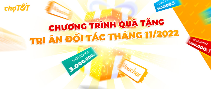 CHƯƠNG TRÌNH QUÀ TẶNG TRI ÂN ĐỐI TÁC THÁNG 11/2022