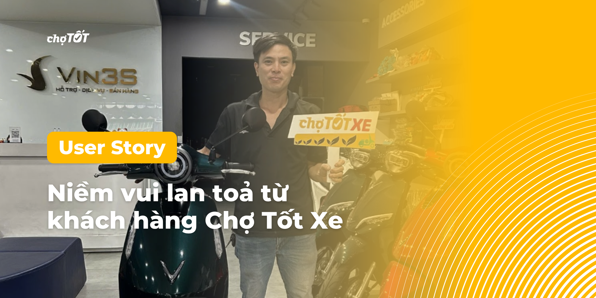 User Story #15: Niềm Vui Lan Tỏa Từ Khách Hàng Chợ Tốt: Giá Hời, Quà Khủng, Vừa Mua Xe Vừa Góp Sức Xanh!