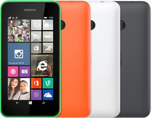 Lumia 530 trẻ trung với thiết kế nhiều màu sắc Nguồn: fptshop.com.vn