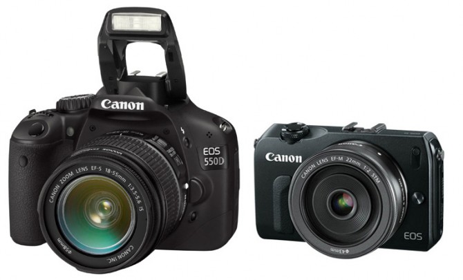 So sánh về kích thước giữa DSLR và máy ảnh không gương lật. Nguồn: photographylife.com