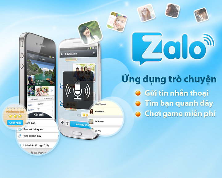 Ứng dụng Zalo đã đạt mốc 15 triệu người dùng. Ảnh: www.thongtincongnghe.com