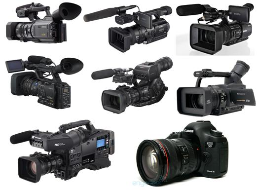 Máy quay phim hiện nay có rất nhiều loại để lựa chọn. Ảnh: gia24.com