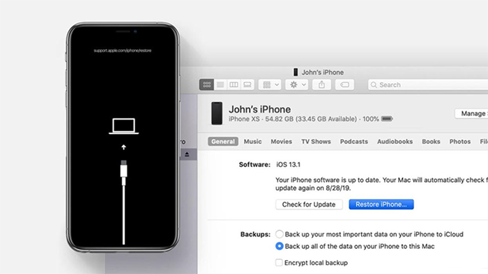Restore lại iPhone bằng iTunes Restore lại iPhone bằng iTunes