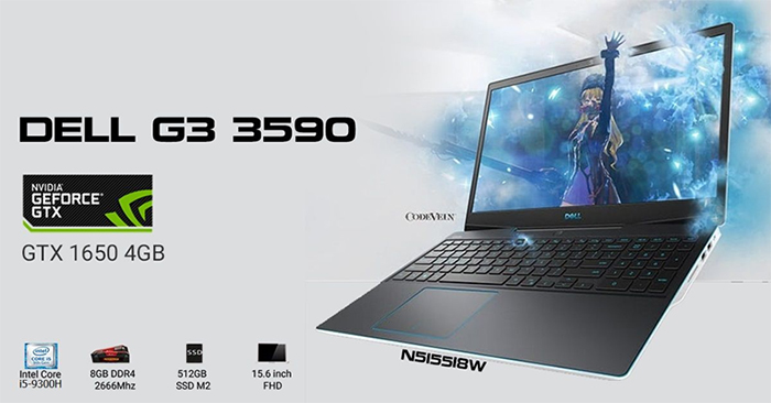 Hiệu năng của Dell G3 3590 được đánh giá cao với con chip Intel Core ị-9300H 4 nhân 8 luồng Hiệu năng của Dell G3 3590 được đánh giá cao với con chip Intel Core ị-9300H 4 nhân 8 luồng