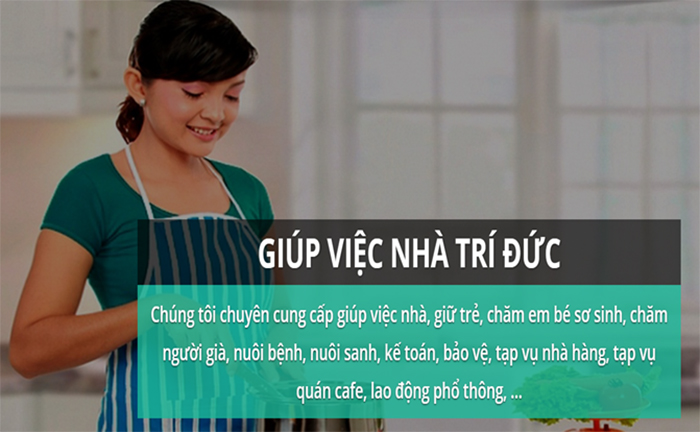 Trung tâm giới thiệu việc làm Trí Đức chuyên cung ứng người giúp việc nhà, chăm sóc em bé, chăm người già,... Trung tâm giới thiệu việc làm Trí Đức chuyên cung ứng người giúp việc nhà, chăm sóc em bé, chăm người già,...