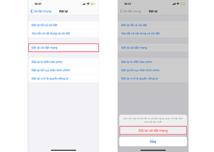 Đặt lại Cài đặt mạng sẽ giúp bạn khắc phục lỗi điện thoại bắt wifi yếu Đặt lại Cài đặt mạng sẽ giúp bạn khắc phục lỗi điện thoại bắt wifi yếu
