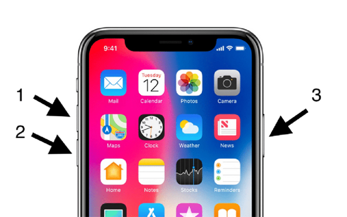 Thực hiện khởi động lại iPhone X để sửa lỗi bị treo táo Thực hiện khởi động lại iPhone X để sửa lỗi bị treo táo