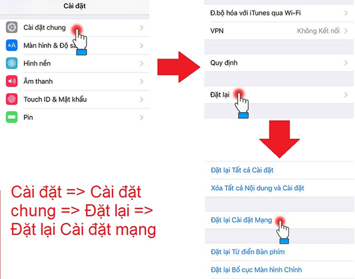 Đặt lại thiết lập mạng cho iPhone X sửa lỗi sóng yếu Đặt lại thiết lập mạng cho iPhone X sửa lỗi sóng yếu