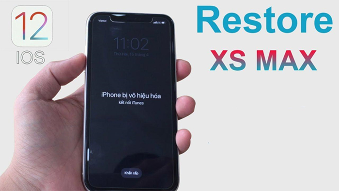 Restore iPhone XS Max để sửa lỗi treo máy