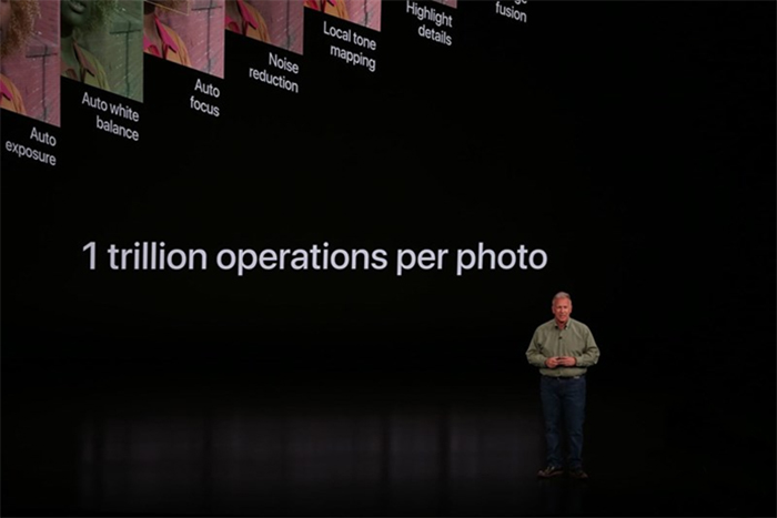 Apple cho biết các iPhone 2018 có thể xử lý 1 ngàn tỷ hoạt động trên mỗi tấm ảnh chụp. Apple cho biết các iPhone 2018 có thể xử lý 1 ngàn tỷ hoạt động trên mỗi tấm ảnh chụp.