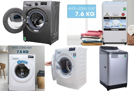 phân loại máy giặt theo khối lượng