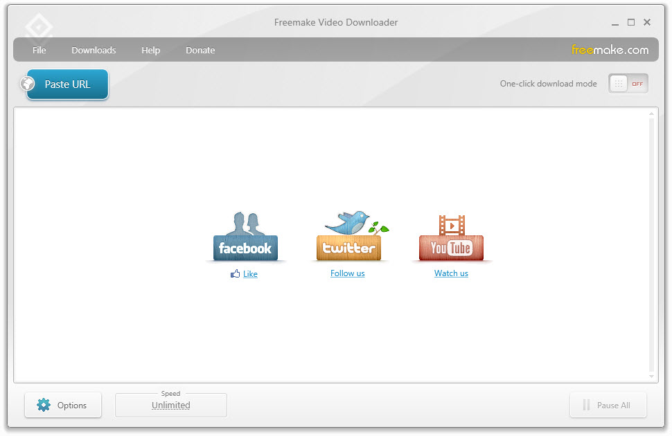Dễ dàng thao tác với phần mềm Freemake Video Downloader