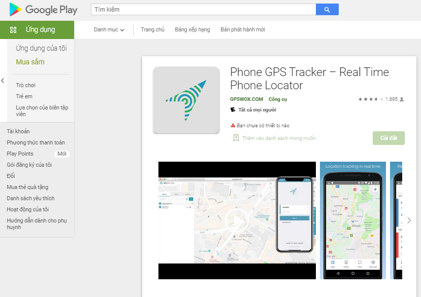 Ứng dụng Phone GPS Tracker