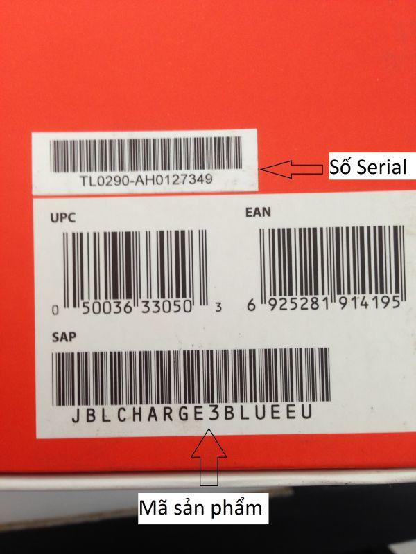 Số serial thường được in trên hộp sản phẩm