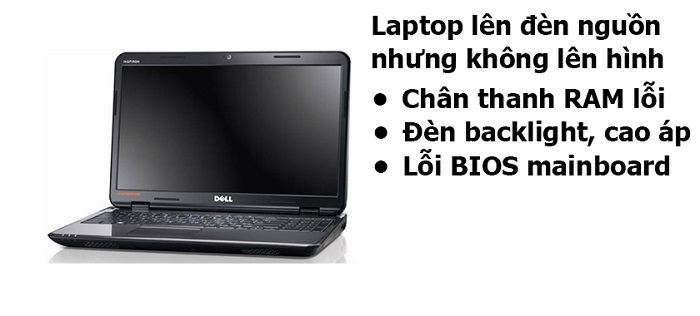laptop không lên màn hình