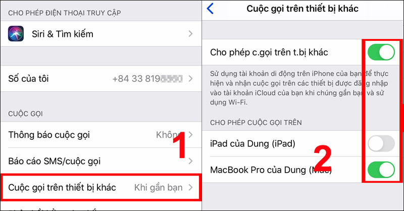 Dùng chung iCloud có nghe được cuộc gọi không