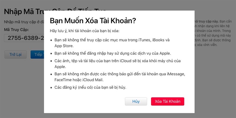cách xóa iCloud vĩnh viễn