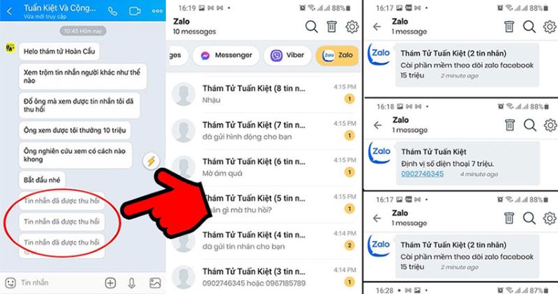 Cách khôi phục tin nhắn Zalo trên điện thoại Samsung khi bị thu hồi