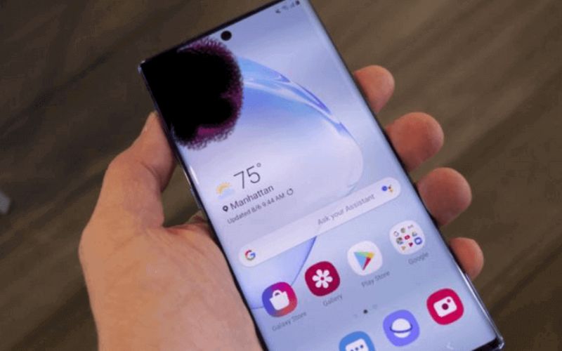 màn hình điện thoại Samsung bị đen 1 góc