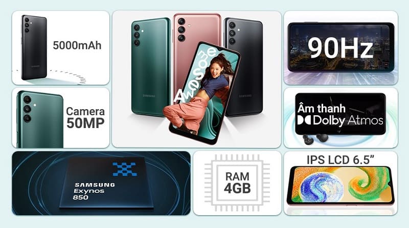 Đánh giá điện thoại Samsung A04s