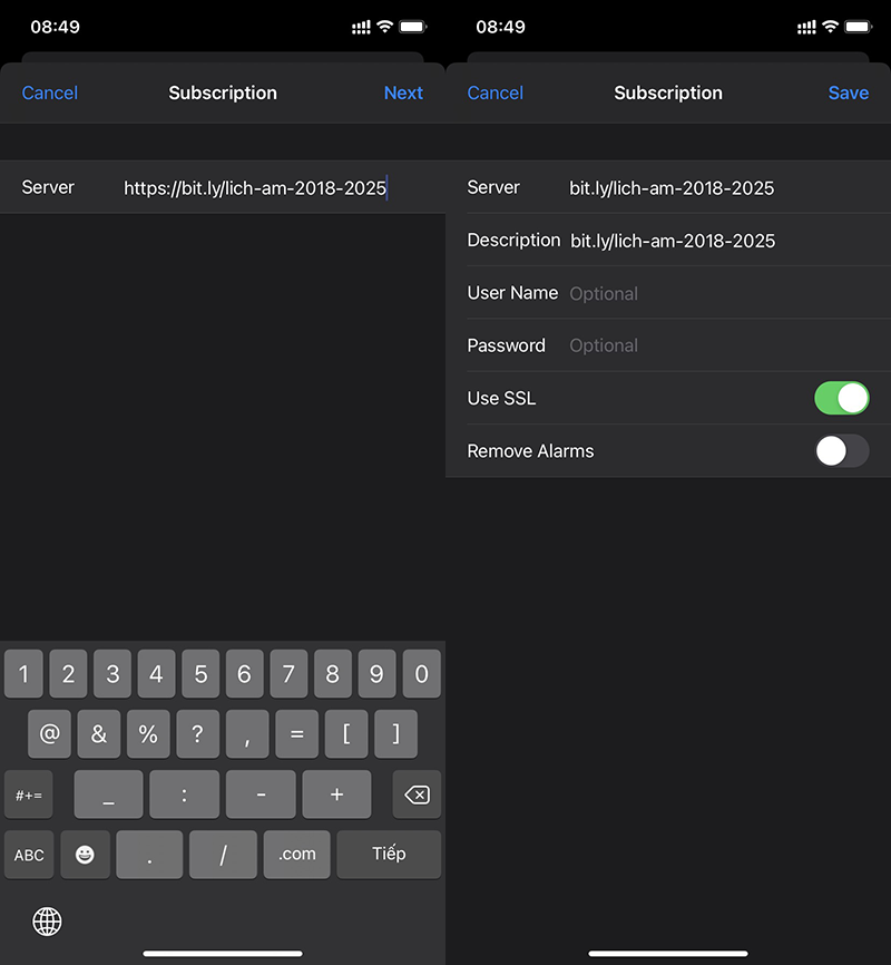 cài lịch âm cho iPhone iOS 16