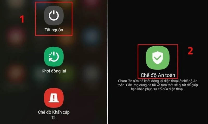 Giao diện khởi động lại chế độ Safe Mode