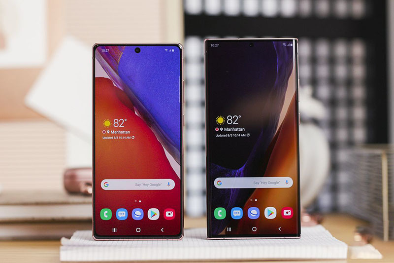 Màn hình của Note 20 Ultra có kích thước lớn hơn với thiết kế tràn viền