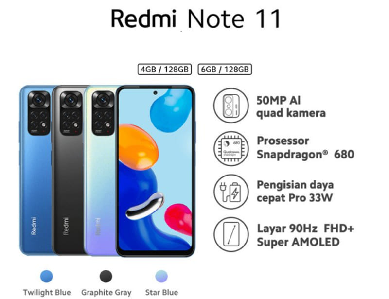 Điện thoại Xiaomi Redmi Note 11 sở hữu thiết kế đẹp, màn hình chất lượng và hiệu năng tốt