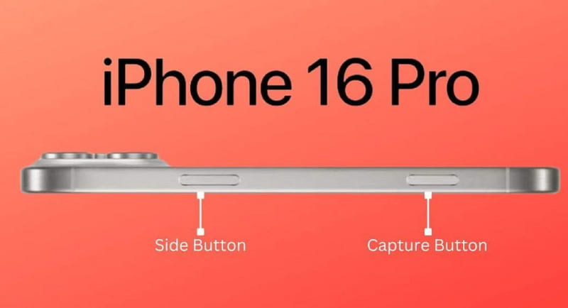 Điện thoại iPhone 16 có thiết kế cải tiến đáng kể ở phần nút bấm