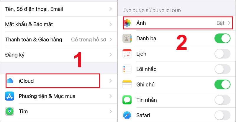 Cách chuyển ảnh từ iPhone sang iPhone bằng iCloud