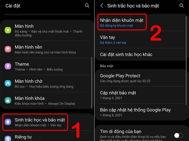 Đưa khuôn mặt vào khung hiển thị để thiết bị quét và ghi nhận dữ liệu nhận diện