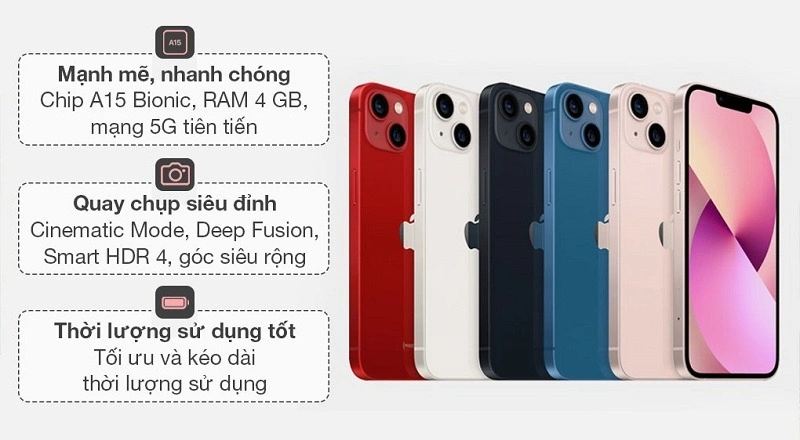 iPhone 13 vẫn đáng mua vì hiệu năng mạnh mẽ, camera chất lượng, pin trâu, giá hợp lý