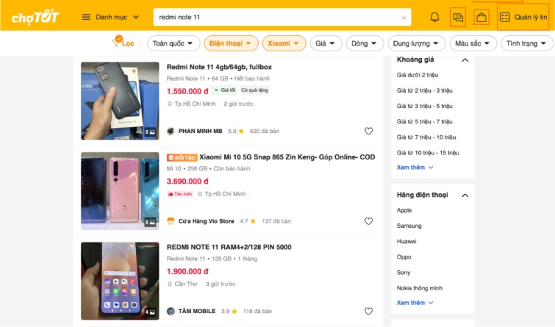Chợ Tốt - Nơi mua Redmi Note 11 cũ giá rẻ