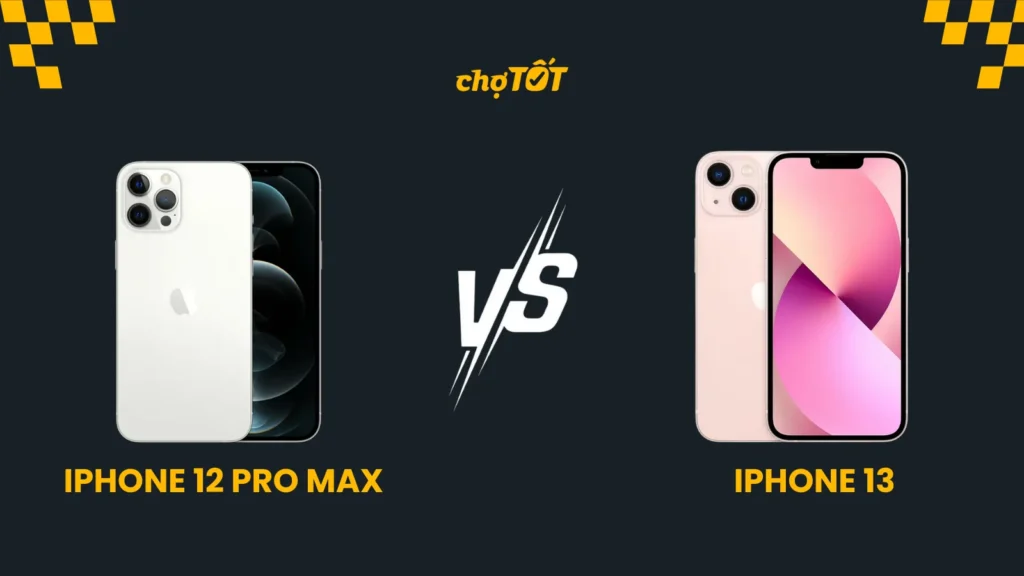 so sánh 12 pro max và 13 thường