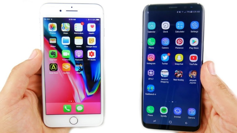 iPhone 8 Plus và Samsung S8 Plus