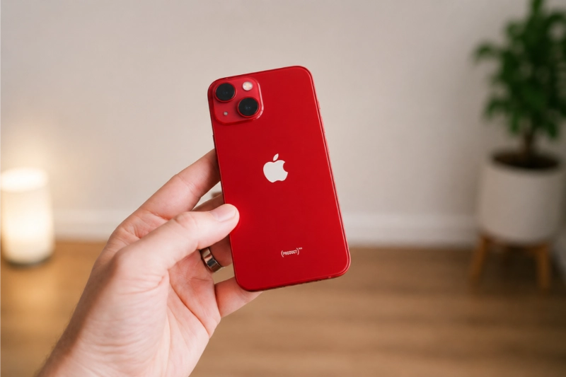 iPhone 13 mini màu Đỏ rực rỡ, mang lại sự nổi bật.