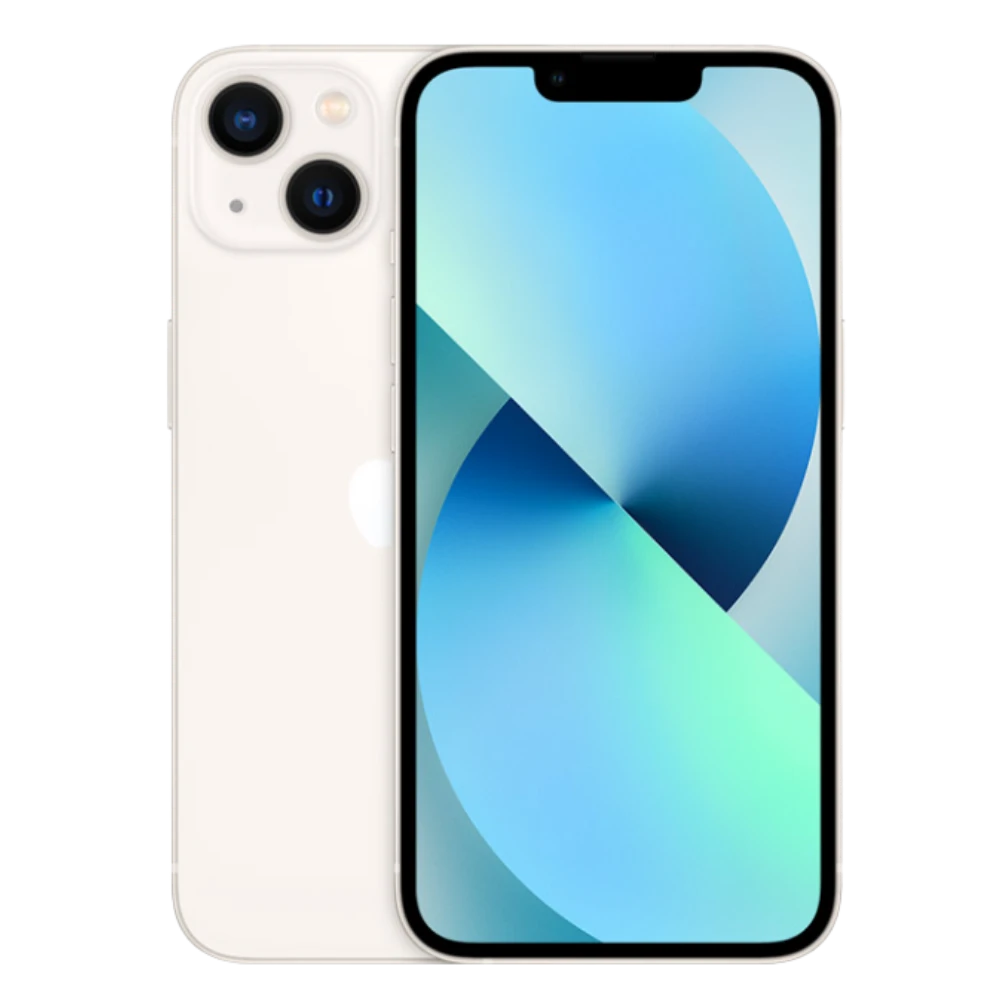 Hình ảnh về điện thoại iPhone 13 màu trắng ánh sao