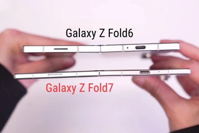 Z Fold 7 mỏng và có kích thước màn hình lớn so với Z Fold 6