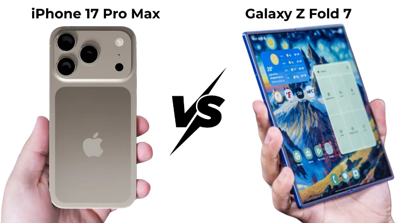 Thông số kỹ thuật của Samsung Z Fold 7 và iPhone 17 Pro Max