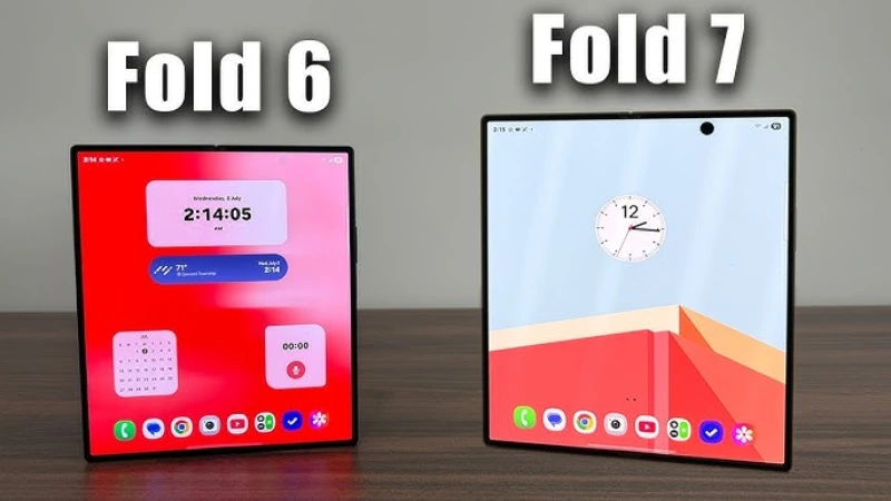 So sánh thông số kỹ thuật giữa Samsung Z Fold 7 và Z Fold 6