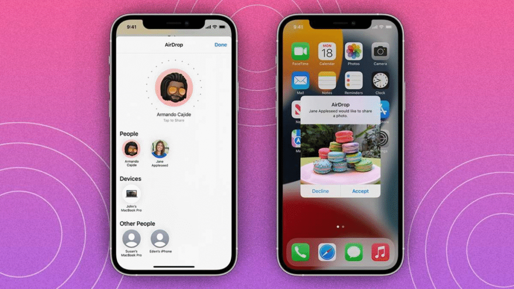Chuyển dữ liệu nhanh qua Airdrop 