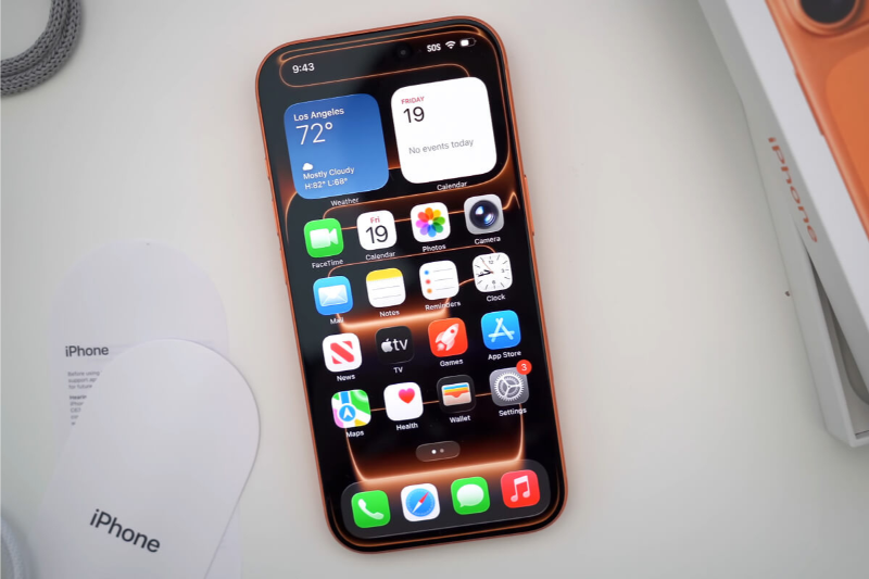 Giao diện sắc nét của iPhone 17 Pro