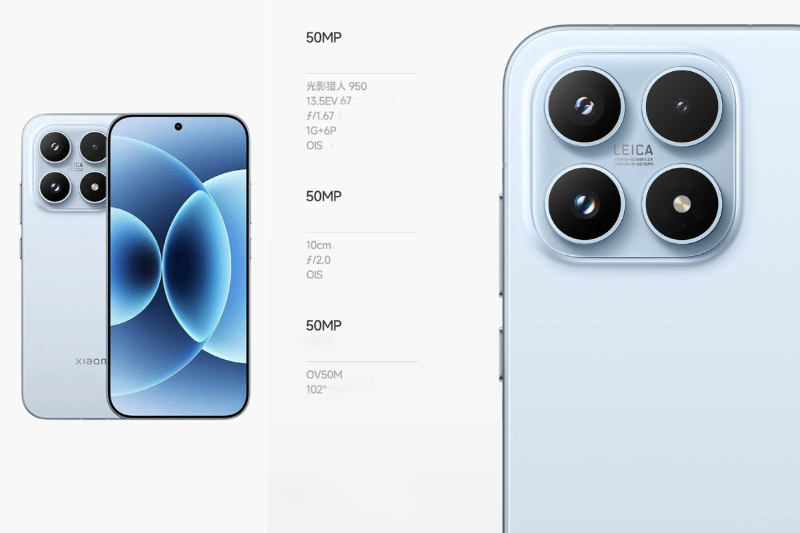 Camera Xiaomi 17 sắc nét với độ phân giải 50MP