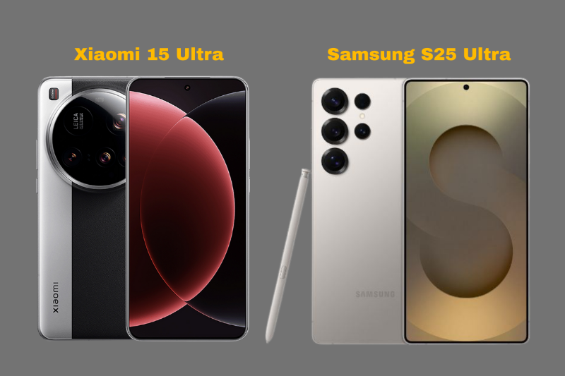Thiết kế Samsung S25 Ultra và Xiaomi 15 Ultra với hai phong cách khác biệt