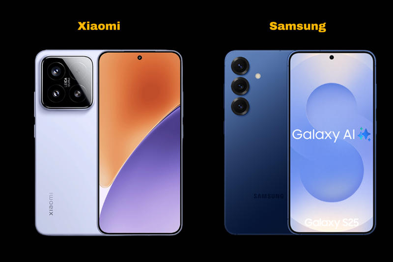 So sánh thiết kế điện thoại Xiaomi và Samsung
