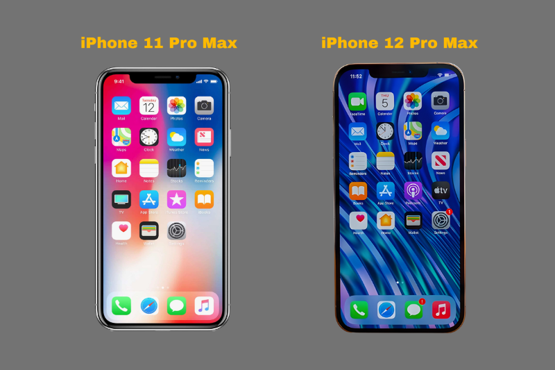 So sánh màn hình 6.5 inch và 6.7 inch trên iPhone 11 Pro Max và iPhone 12 Pro Max